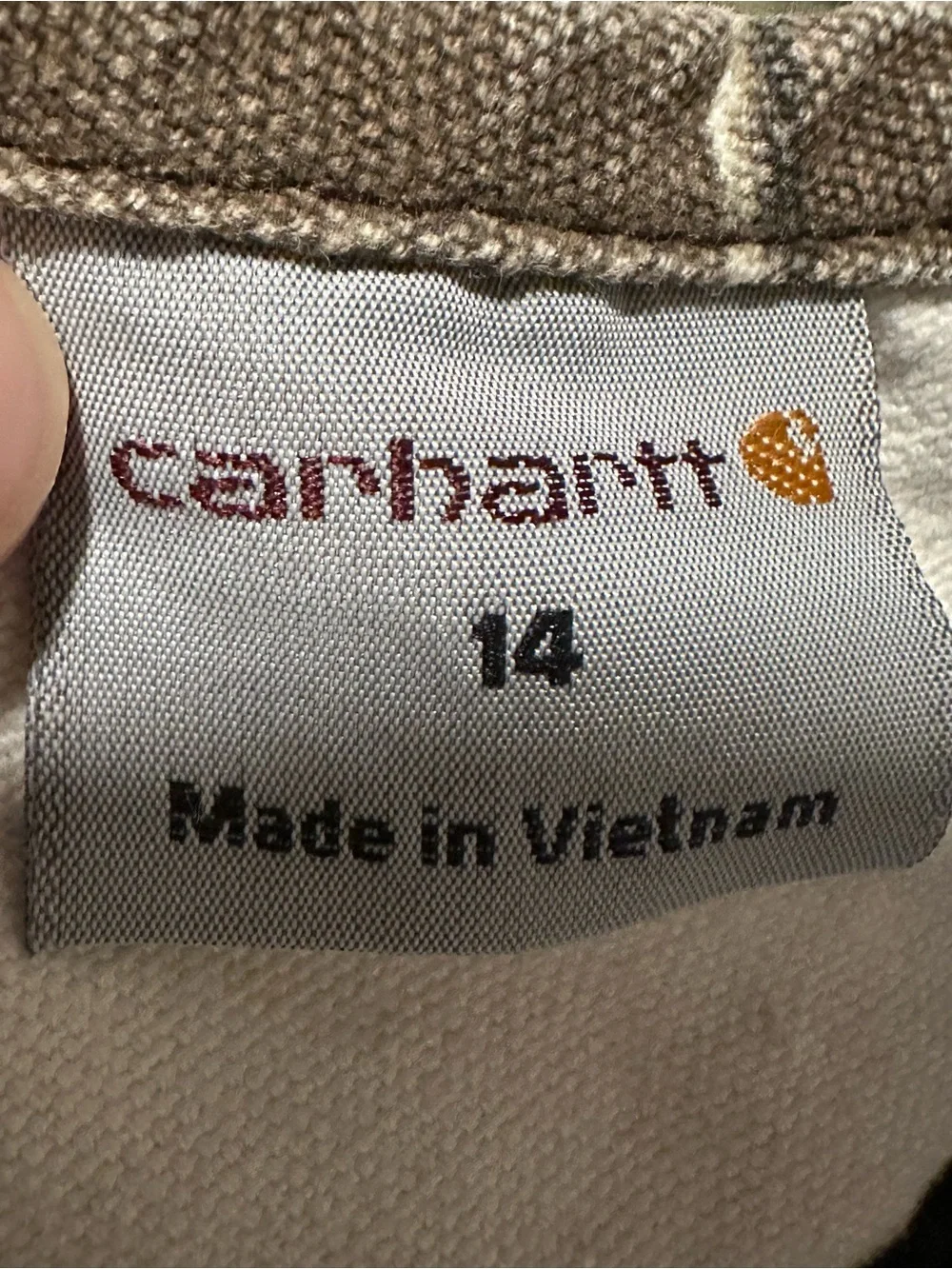 CARHARTT Camo Bib Overalls Youth Size 14 Mossy Oak- Insulated Waist to Ankles
